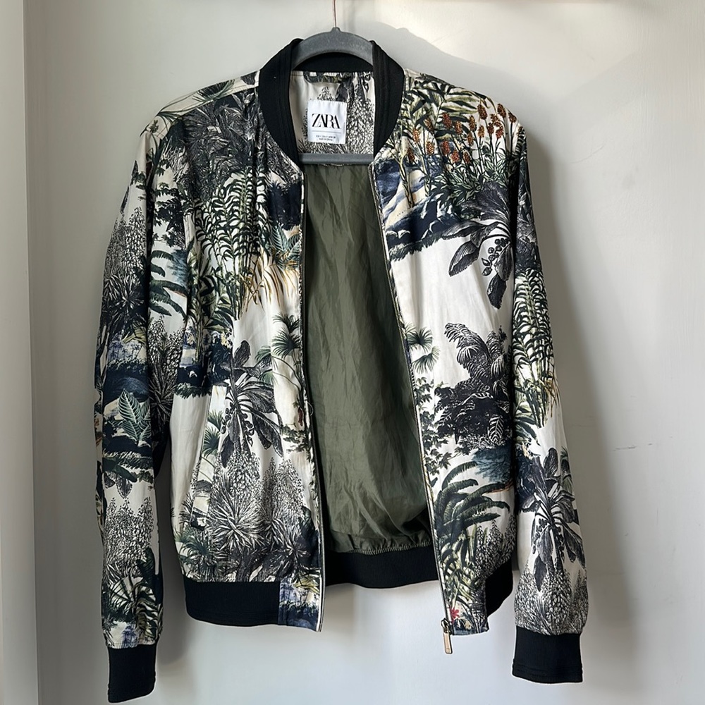 Zara Men’s Tropical Floral Jacket - Size S